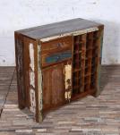 SOLID RECLAIMED TEAK WOOD WINE BAR