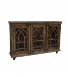 SOLID WOOD & GLASS SIDEBOARD
