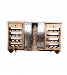 SOLID RECLAIMED TEAK WOOD & IRON BAR