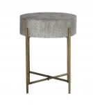 SOLID WOOD & METAL SIDE TABLE