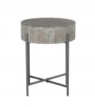 SOLID WOOD & IRON END TABLE
