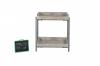WOOD + METAL SIDE TABLE