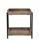 SOLID WOOD & IRON END TABLE
