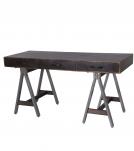 SOLID WOOD DESK W/ METAL LEGS