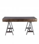 SOLID WOOD DESK W/ METAL LEGS