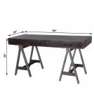 SOLID WOOD DESK W/ METAL LEGS