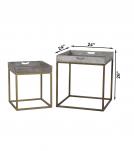 WOOD & IRON SIDE TABLES 