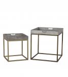 WOOD & IRON SIDE TABLES 