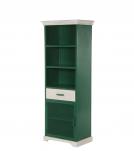 TALL IRON & SOLID WOOD CABINET
