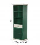 TALL IRON & SOLID WOOD CABINET