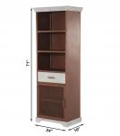 TALL IRON & SOLID WOOD CABINET