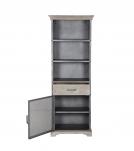 TALL IRON & SOLID WOOD CABINET