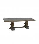 SOLID WOOD PEDESTAL BENCH