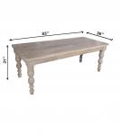 SOLID WOOD DINING TABLE W/ TURNED LEGS