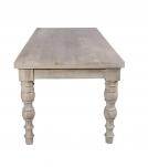 SOLID WOOD DINING TABLE W/ TURNED LEGS