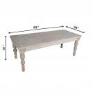 SOLID WOOD DINING TABLE W/ TURNED LEGS
