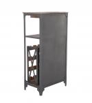 SOLID WOOD & IRON BAR CABINET
