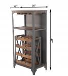 SOLID WOOD & IRON BAR CABINET