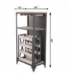 SOLID WOOD & IRON BAR CABINET