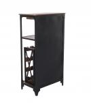 SOLID WOOD & IRON BAR CABINET