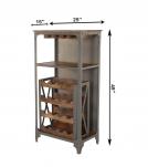 SOLID WOOD & IRON BAR CABINET