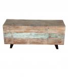 SOLID RECLAIMED TEAK  WOOD STORAGE TRUNK COFFEE TABLE 