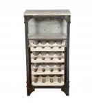 SOLID WOOD & IRON BAR CABINET