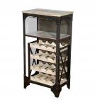 SOLID WOOD & IRON BAR CABINET