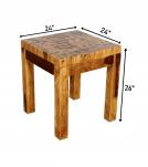 SOLID ROSEWOOD SIDE END TABLE 
