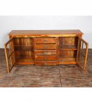 SOLID RECLAIMED TEAK & GLASS SIDEBOARD