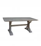 SOLID WOOD X BASE TRESTLE DINING TABLE