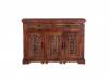 CARVED WOOD SIDEBOARD W/ 3 DOORS & DRAWERS