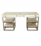 SOLID WOOD WOOD & IRON Desk W/ Drawers 