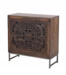 HAND CARVED SOLID WOOD 3 DRAWER DRESSER CHEST BUREAU