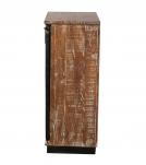 SOLID WOOD & IRON SLIDING DOOR SIDEBOARD