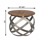 WOODEN IRON STOOL