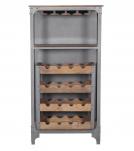 SOLID WOOD & IRON BAR CABINET