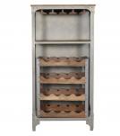 SOLID WOOD & IRON BAR CABINET