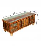 Brass Inlay Buddha Reclaimed Wood Trunk