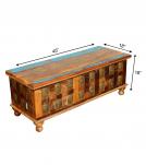 Brass Inlay Buddha Reclaimed Wood Trunk