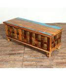 Brass Inlay Buddha Reclaimed Wood Trunk