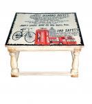 SOLID WOOD PAINTED COFFEE TABLE