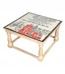 SOLID WOOD PAINTED COFFEE TABLE 