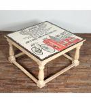 SOLID WOOD PAINTED COFFEE TABLE 