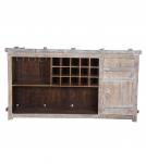 SOLID RECLAIMED TEAK WOOD WINE BAR CABINET