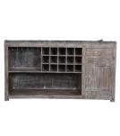 SOLID RECLAIMED TEAK WOOD WINE BAR CABINET