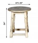 SOLID WOOD ROUND END TABLE 