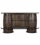 SOLID WOOD DOUBLE BARREL BAR