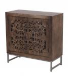 HAND CARVED SOLID WOOD CABINET