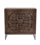 HAND CARVED SOLID WOOD CABINET